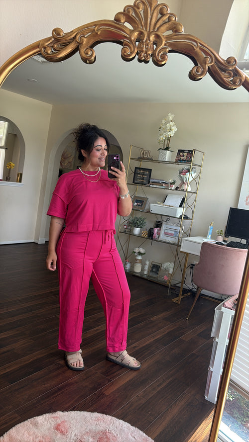 Boxy Tee & Wide Leg Pants Set