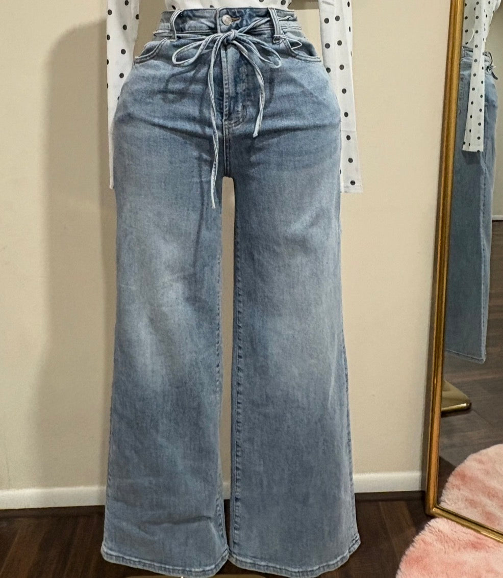 Stretchy Wide Tie Denim