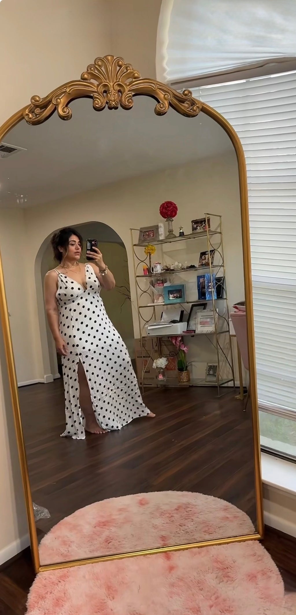 Polka Dot Halter Maxi Dress