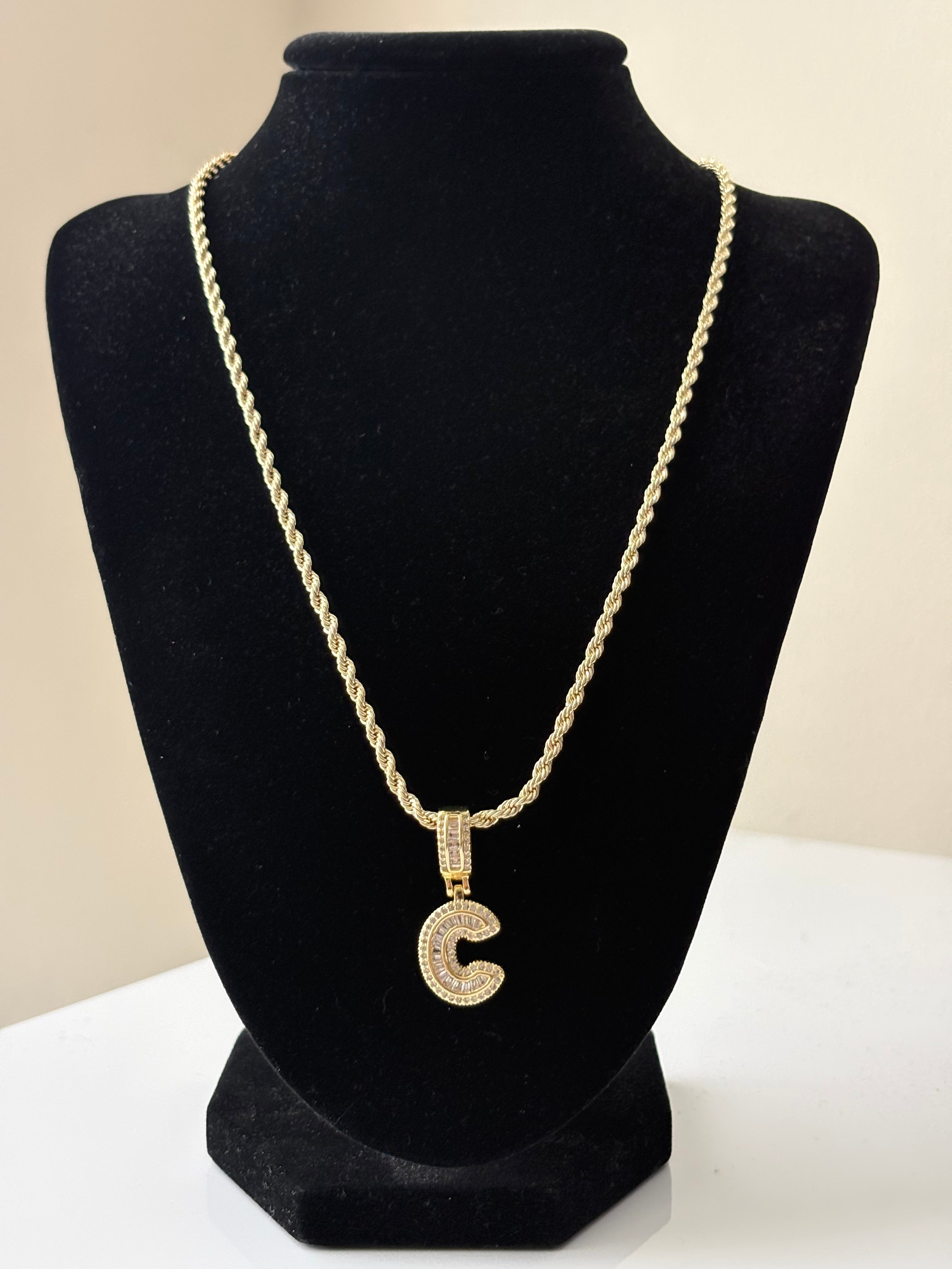 Necklace with Initial Pendant