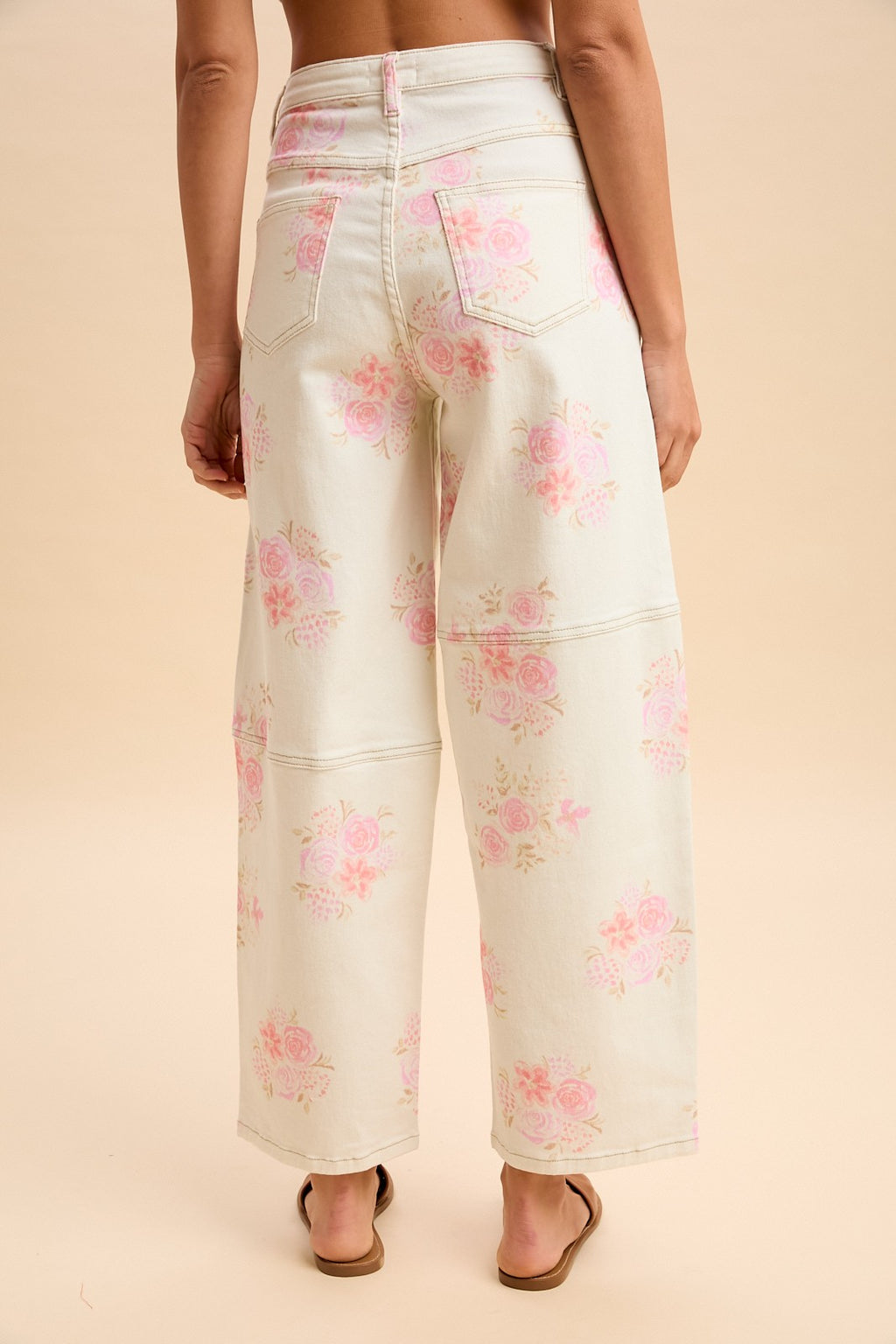 Stretchy Floral  Denim