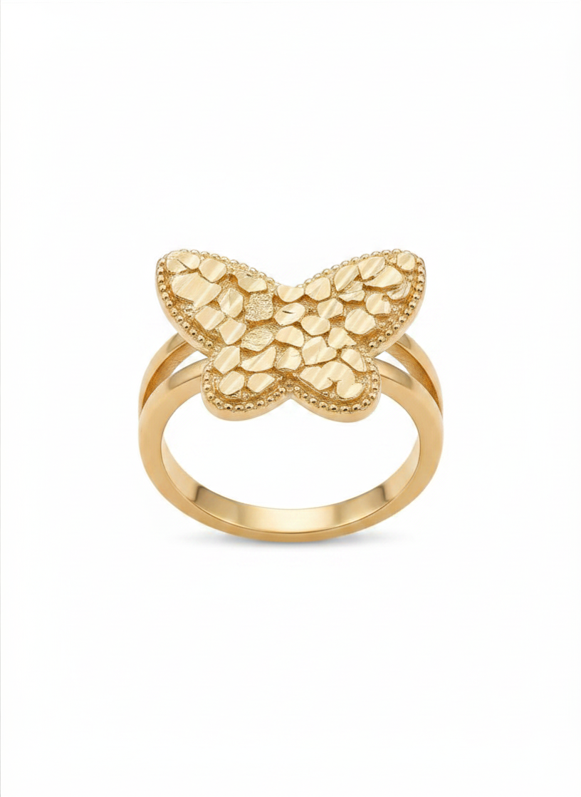 Nugget Butterfly Ring