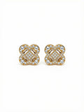 White Chunky Flower Earrings
