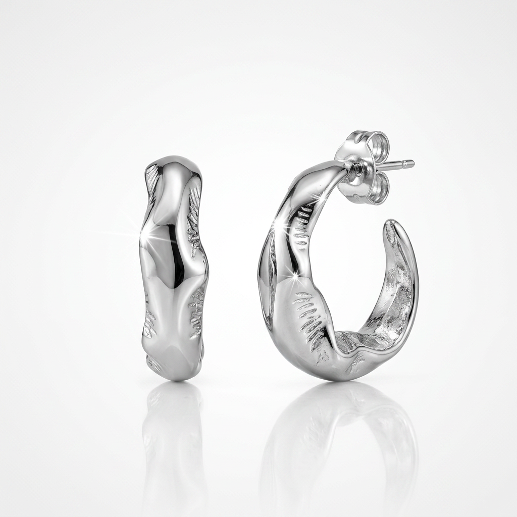 Scrunchy Hoop Earrings