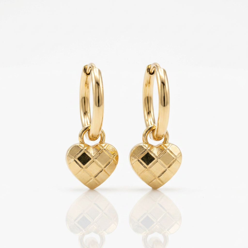 Heart Charm Earrings