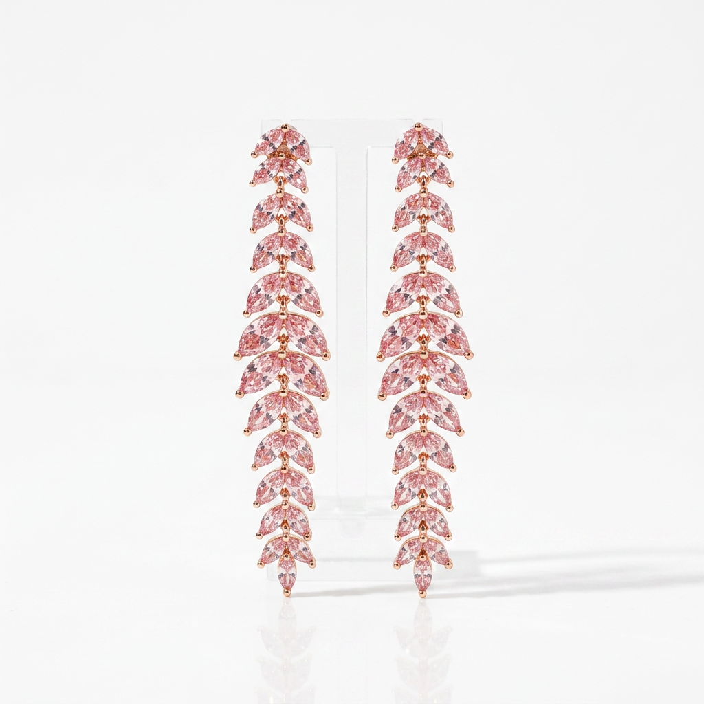 Rose Gold Cascade Earring