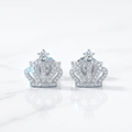 Silver 925 Crown Earrings