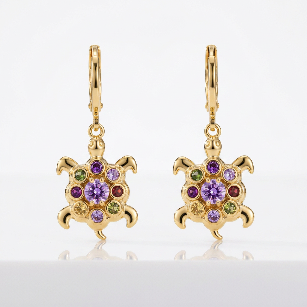 Turtle Charm Earrings