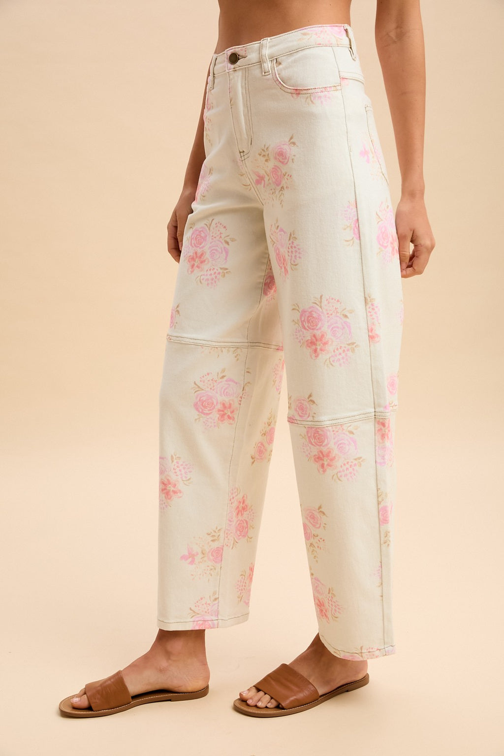 Stretchy Floral  Denim